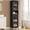 Black, variant on Amlancher 66.4in Tall Narrow Bathroom Storage Cabinet, Linen Tower with Door and Drawers for Small Spaces, White