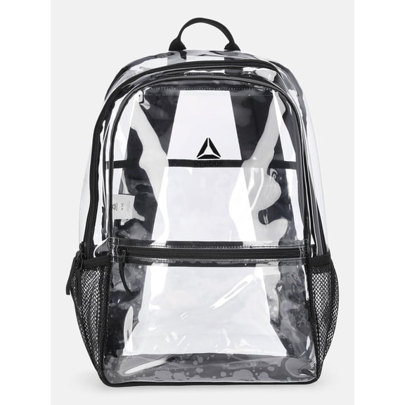 Reebok Kids' Kiwi 17" Clear Backpack, Black