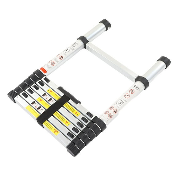 Extension Ladder, Lightweight 2m Aluminum Alloy Anti Slip Foot Multifunctional Stair 330.7 Lb Bearing Capacity for RV