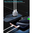 thumbnail image 2 of Cargador de coche Fitquipment para Apple iPhone 16 con 2 cables USB C, 2 of 7