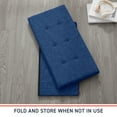 thumbnail image 6 of Ornavo Foldable Tufted Linen Large Storage Ottoman Bench Foot Rest Stool/Seat - 15" x 30" x 15"- Navy, 6 of 6