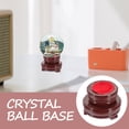 thumbnail image 2 of MOVTOTOP 1Pack Crystal Ball Riser Stand Brown Wood Material for Storage Holder in Home Office, 2 of 7