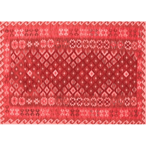 Ahgly Company Indoor Rectangle Southwestern Red Country Area Rugs, 2' x 4'