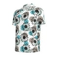 thumbnail image 3 of Daiia Watercolor Sunflower Pattern Men’s Polo Shirts,Solid Deck Shirt,Classic Fit, Breathable Cotton Polo for Casual and Sport Wear-, 3 of 9