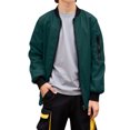 thumbnail image 3 of Boys Casual Lightweight Bomber Jackets Zipper Up Windproof Coat for Fall Winter Spring Outdoor Wearing (GN1), 3 of 9