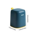 thumbnail image 3 of Desktop Wastebasket Push Lid Waterproofing Wastebasket Mini Vanity Organizer Leak-proof Car Accessory Wastebasket, 3 of 6