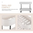 thumbnail image 3 of Reusable Roller Storage Rack Movable 2-Tier Trolley Rack Multifunctional Trolley Stand, 3 of 7