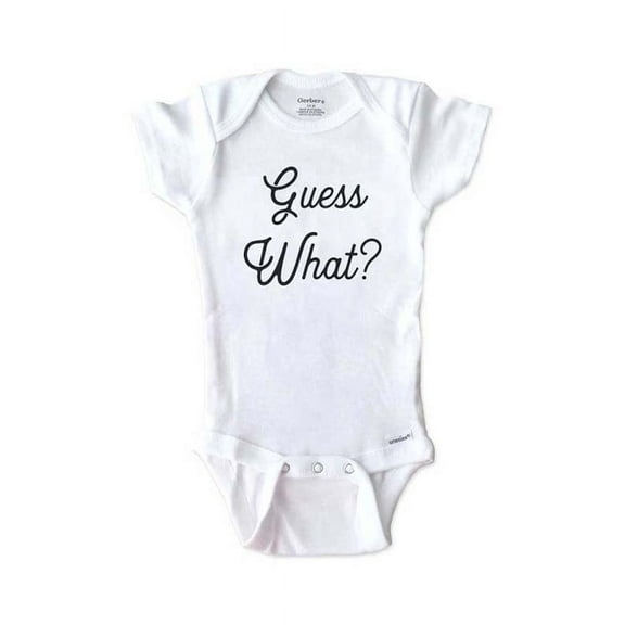 Guess What? - surprise husband and grandparents onesie birth pregnancy announcement - White 0-3 Months