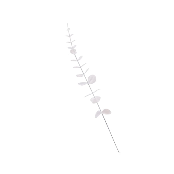 Advancent 20 unidades/juego de hojas artificiales realistas, plantas artificiales de bajo mantenimiento para decoración de bodas, apariencia Plantas Artificiales Blanco Eucalipto