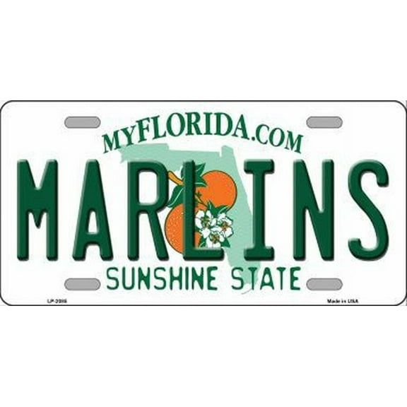 Marlins Florida State Metal Novelty License Plate