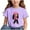 Purple, variant on Ahuyic Summer Toddler Solid Color T-Shirt,Kids Casual Top,Printed Pattern T-shirt With Short Sleeves For Children In The Back Of School Season Round Neck Half Sleeve Casual Versatile Top