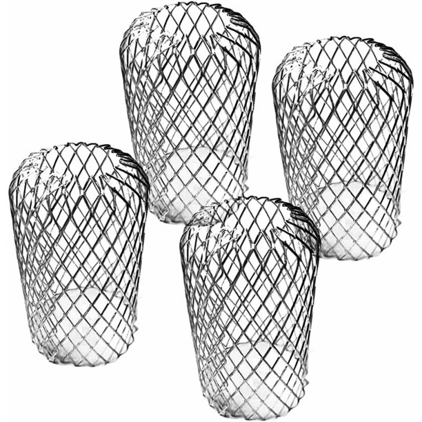 4 pantallas de canalón de aluminio, filtro de canalón, protector de canalón de metal, antihojas, roedores, canalón ajustable, bajante, accesorios de construcción de techo, 15 x 8 cm, 140 g TUNC Sencillez