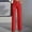 Red, variant on Women's Solid High Waist Hanging Straight Tube Temperament Wide Leg Suit Pants With Pockets XXXL