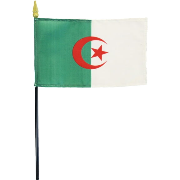 Algeria - 4"X6" Stick Flag