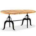 thumbnail image 5 of vidaXL Dining Table Solid Mango Wood and Steel 180 cm, 5 of 5