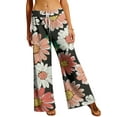 thumbnail image 5 of Hibeli Women Pajama Yoga Pants Daisy Floral Printed Drawstring Elastic Waist Wide Leg Lounge Pants, 5 of 7