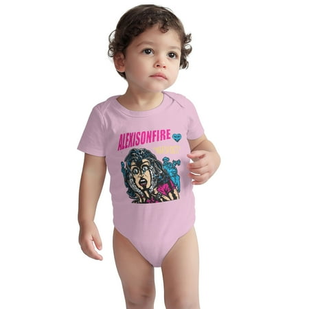 

Alexisonfire Baby Onesie Watch Out Toddler Baby Boys Girls Short-Sleeve Bodysuits Cotton Romper Pink 6 Months