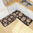 thumbnail image 7 of SKYSONIC Kitchen Rugs 2 Piece Waterproof Non Slip Kitchen Mat Cute Owl Kitchen Rug Set for Sink Office Kitchen Cafe, 19.7"x47.2"+19.7"x27.6", 7 of 7