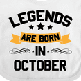 thumbnail image 4 of Inktastic Legends Are Born in October Boys or Girls Baby Bib, 4 of 4
