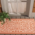 thumbnail image 2 of Safavieh Courtyard Nanda Botanical Indoor/Outdoor Area Rug, Terracotta/Natural, 2' x 3'7", 2 of 12