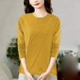 thumbnail image 4 of Womens Tops Plus Size Long Sleeved Round-neck Casual Fall/Winter Loose Blouses Shirts,Tops for Women, 4 of 5