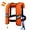 B, variant on Manual Inflatable Life Jacket, High Visibility with Reflective Strips, Adjustable Straps, Waterproof for Adult Outdoor Fishing Boating