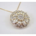 thumbnail image 5 of Forever Jewels 2Ct Round Cut Moissanite Women Cluster Pendant 14K Yellow Gold Plated, 5 of 5