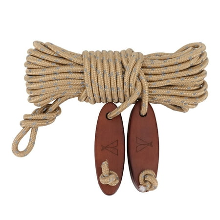 

Big sale Camping Rope PP with Wood Buckle Windproof Reflective High Strength Camping Rope Cord for Outdoor Fixing