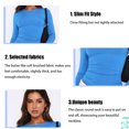 thumbnail image 3 of Tops cortos de manga larga para mujer, top corto de entrenamiento, camisas de gimnasio atléticas ajustadas con agujero para el pulgar, 3 of 5
