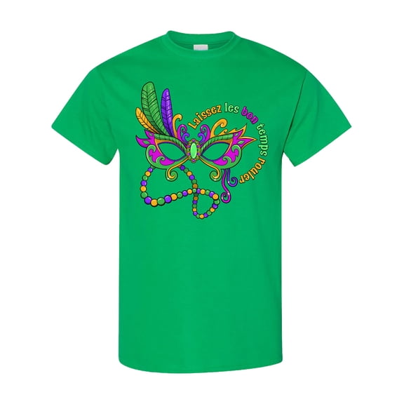 Inktastic Laissez Les Bon Temps Rouler Mardi Gras Mask T-Shirt