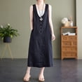 thumbnail image 4 of Sngxgn Women Long Tank Tops Ankle Length Maxi Dress Bodycon Sleeveless Racerback(Black,L), 4 of 5