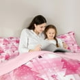thumbnail image 6 of Castle Fairy 3-Piece Queen Size Comforter Set, Santa and Deer Red Christmas Print, 6 of 9