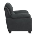 thumbnail image 3 of Miekor Furniture Plush Seating Chair Dark Gray Textured Fabric Channel Tufting Solid Wood Frame Modern Living Room Furniture W5U282, 3 of 7