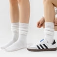 thumbnail image 4 of CoCoMangos Slouch Socks Pack For Women 80s Retro Scrunch Knee High Socks Long Slouchy Stacked Ribbed Boot Socks for Women Girls, 4 of 7