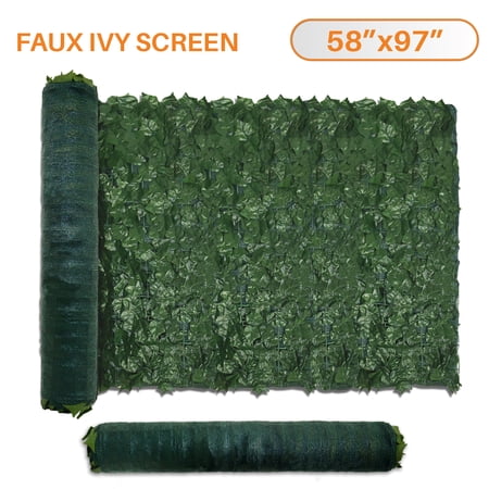 Sunshades Depot 58" x 97" inch Artificial Faux Ivy Privacy Fence Screen Leaf