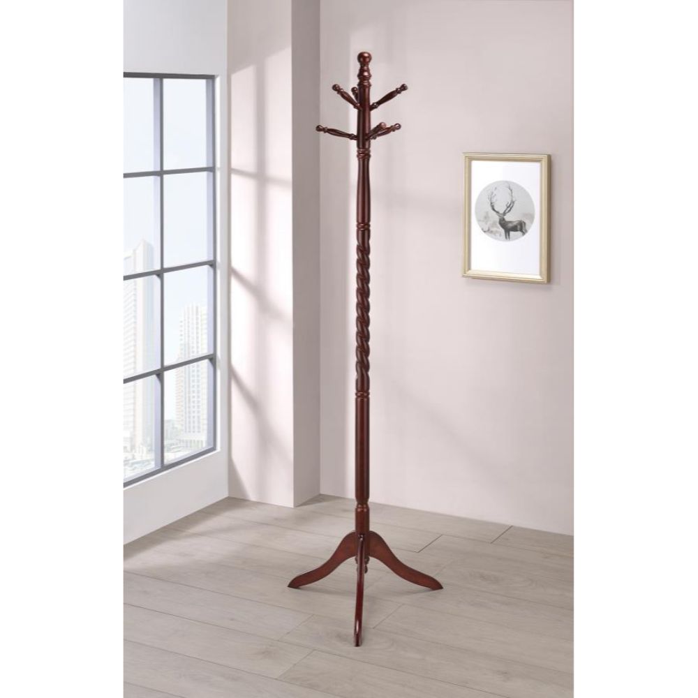 Coaster Company Traditional 6Hook Wood Coat Rack, Merlot