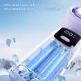 thumbnail image 5 of Forced Cooling Semiconductor Handheld Fan, Robust 2400mAh Turbo Ice Compress Fan, Sturdy Resilient 90° Foldable Neck Fan with Digital Display, Gray/White/Purple, 5 of 10