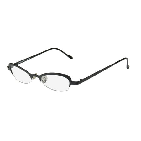 New Harry Lary's Kitty Womens/Ladies Designer Half-Rim Black Simple & Elegant European Frame Demo Lenses 45-0-0 Eyeglasses/Eyewear