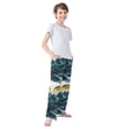 thumbnail image 3 of FORMRS Boys Pajama Pants with Pockets Size 6-8Y Kids Lounge Sleep Bottoms, Blue Mountains, 3 of 8