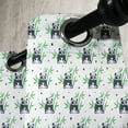 thumbnail image 3 of Ambesonne East Grommet Curtain, Wild Zoo Nature Exotic Fun, 50" x 120", White Black and Green, 3 of 6