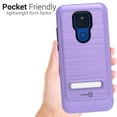 thumbnail image 2 of CoverON For Motorola Moto G Play Phone Case (2021), Slim Metal Kickstand Rugged Dual Layer Cover, Purple, 2 of 7