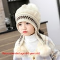 thumbnail image 2 of New Outdoor Children Cute Thickened Warm Hat Autumn Winter Knitted Beanie Hat Ear Protection Cap NAVY BLUE, 2 of 8