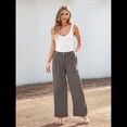 thumbnail image 4 of Pantalones de Vestir de Pierna y Cintura Alta para Mujer. Marrón M, 4 of 7