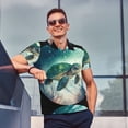 thumbnail image 5 of Daiia Watercolor Turtle5 Pattern Men’s Polo Shirts,Solid Deck Shirt,Classic Fit, Breathable Cotton Polo for Casual and Sport Wear-X-Large, 5 of 7