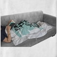 thumbnail image 6 of Enjoy the Little Things Soft Flannel Fleece Blanket, Inscription with Brush Strokes Background in Pale Shades, Cozy Plush for Indoor and Outdoor Use, 50" x 60", Pale Blue and Black, by Ambesonne, 6 of 6