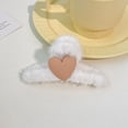 thumbnail image 1 of Pinza de pelo grande de felpa para mujer, para otoño e invierno, con lazo, con forma de tiburón, para tocado, 1 of 6