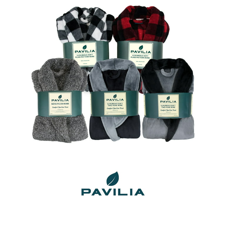 PAVILIA Mens Soft Robe, Plush Fluffy Fleece Bathrobe Men, Long Sherpa  Shaggy Spa Robe : : Clothing, Shoes & Accessories