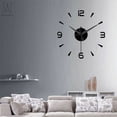 thumbnail image 5 of Gustave Wall Clock Modern Design 3D Wall Sticker Mirror Surface Clock Silent Home Decor Living Room Bedroom Quartz Horloge, Black, 5 of 8