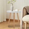 thumbnail image 2 of Giantex Table d'Appoint Console, Table Basse Ronde avec Plateau, Connecteurs de Qualité, Table d'Appoint Compacte pour Canapé-Lit, (1), 2 of 8