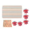 thumbnail image 3 of Materiales de aprendizaje de idiomas con alfabeto móvil, juguetes educativos Montessori de madera 5 paquetes de letras, 3 of 9
